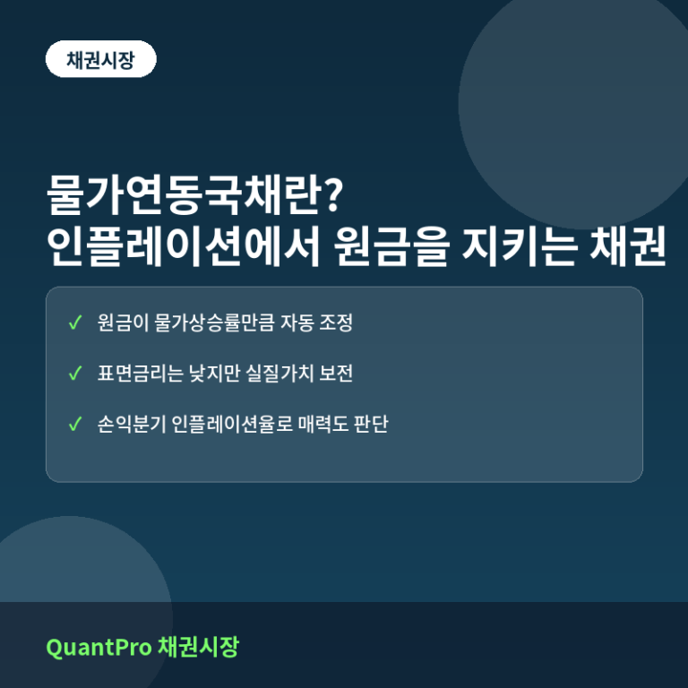 물가연동국채란? 인플레이션에서 원금을 지켜주는 채권