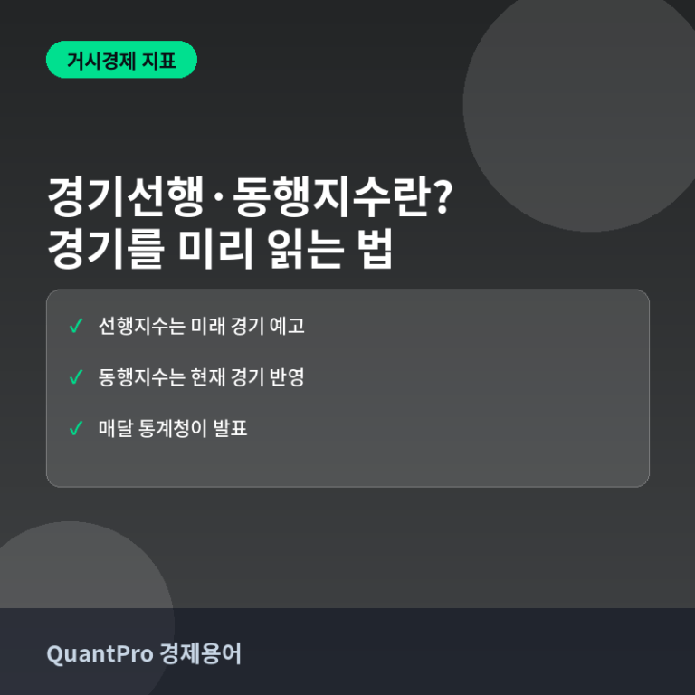 경기선행지수와 동행지수란? 경기를 미리 읽는 통계의 힘 썸네일