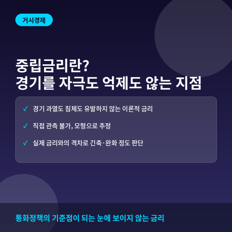 중립금리란? 경기를 부양하지도 억누르지도 않는 균형금리
