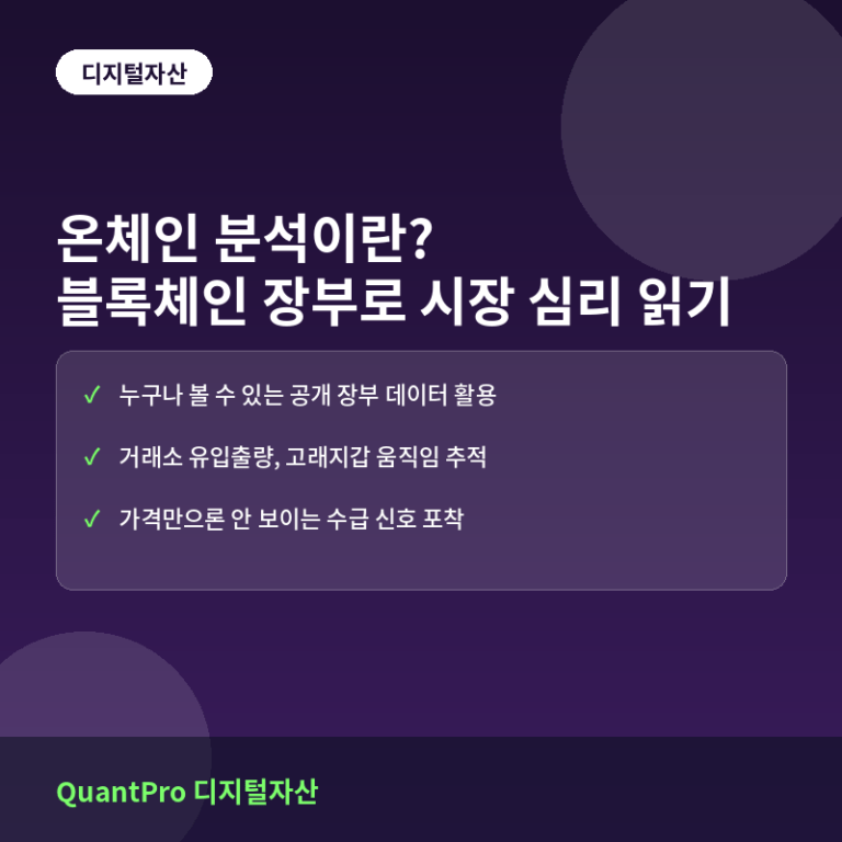 온체인 분석이란? 블록체인 장부로 시장 심리를 읽는 법