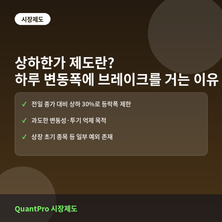 상하한가 제도란? 하루 주가 변동폭에 브레이크를 거는 이유