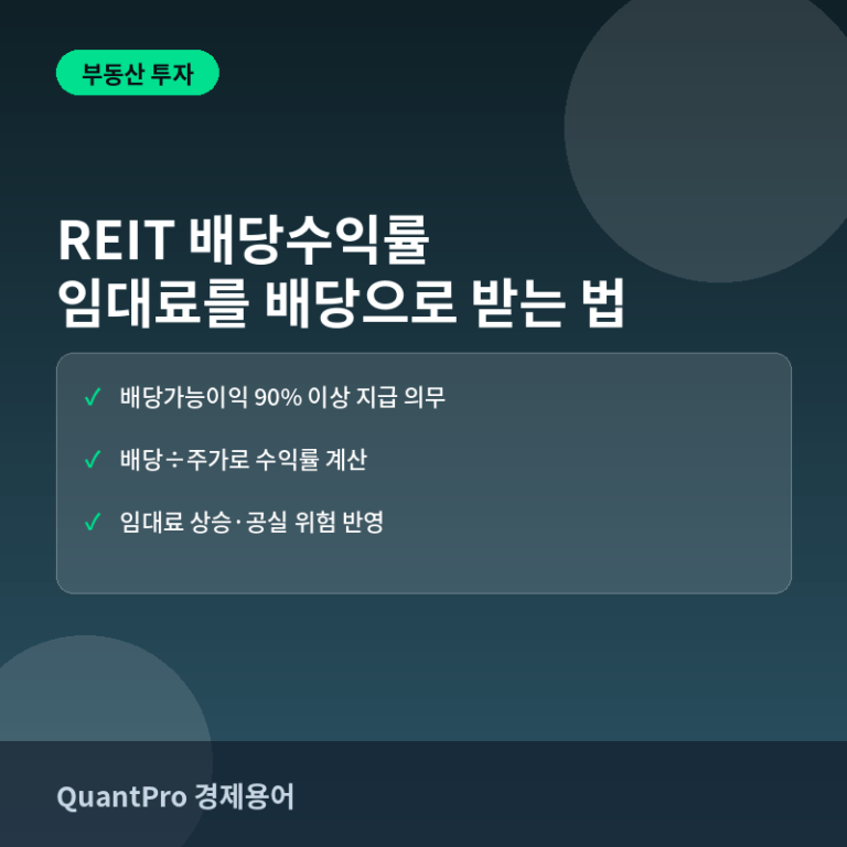 REIT 배당수익률이란? 부동산 임대료를 배당으로 받는 원리 썸네일