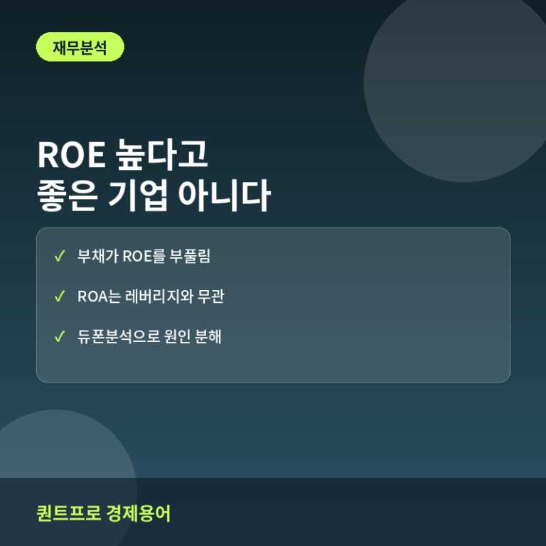 ROE vs ROA 실전 비교: 레버리지가 숫자를 왜곡하는 방식