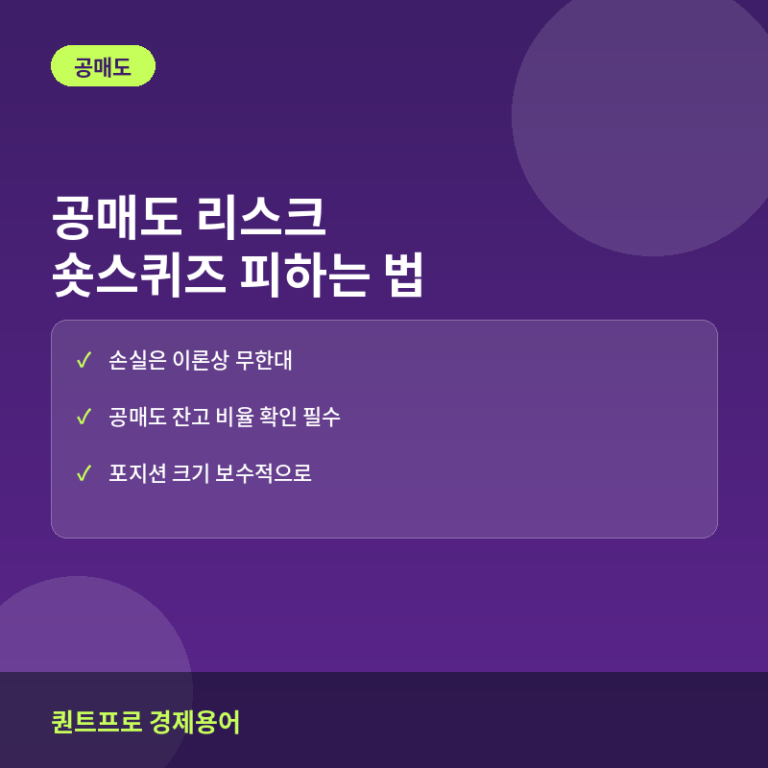 공매도 리스크 관리하는 법: 숏스퀴즈를 피하는 실전 원칙