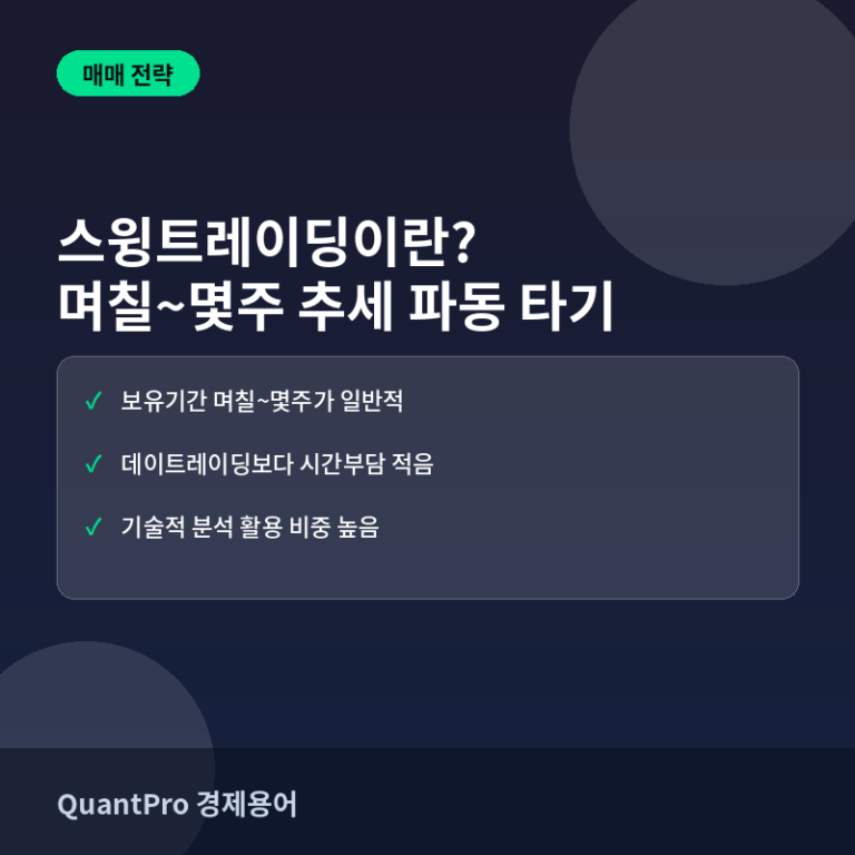 스윙트레이딩이란? 며칠에서 몇 주, 추세의 물결을 타는 매매법 썸네일