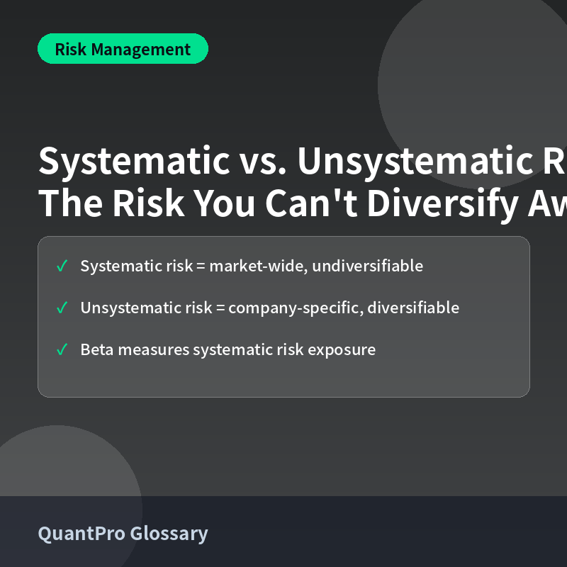 Systematic vs. Unsystematic Risk: The Risk You Can't Diversify Away 썸네일