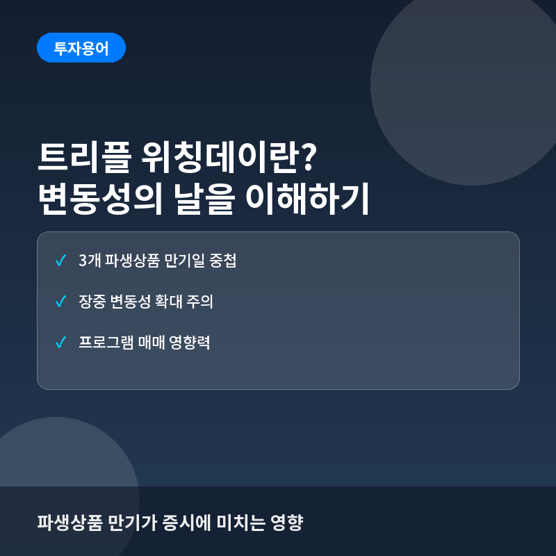 트리플 위칭데이(Triple Witching Day)란? 주식 시장의 변동성이 커지는 마법의 날