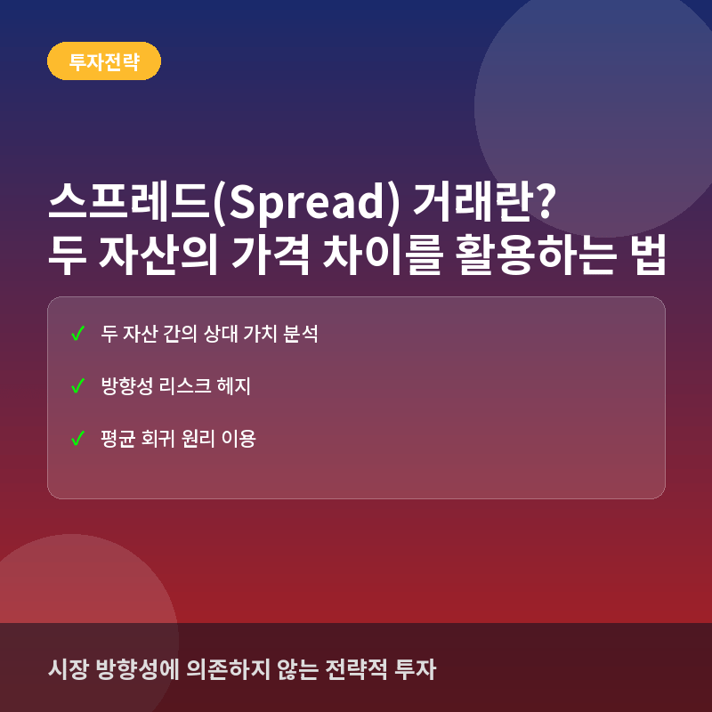 스프레드 거래 - 스프레드(Spread) 거래란? 두 자산의 가격 차이를 활용한 전략적 투자법