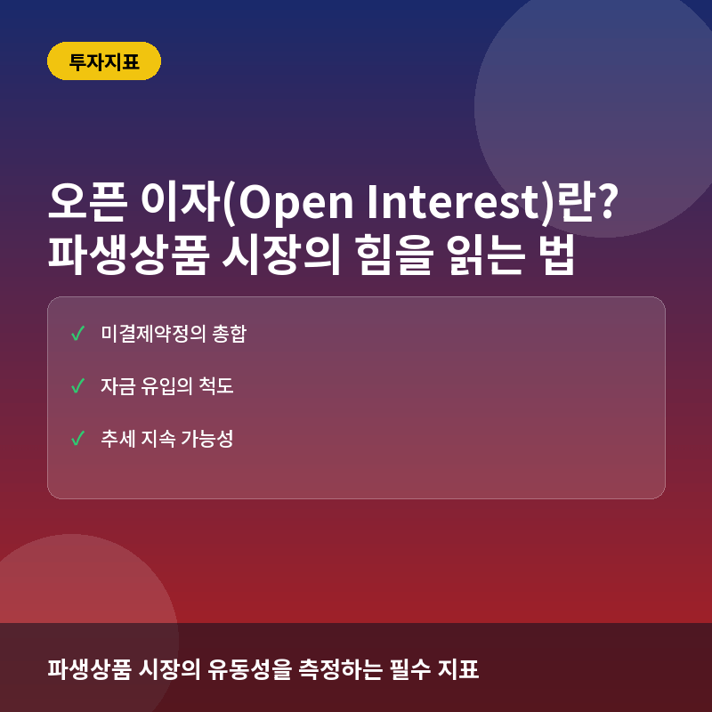 오픈 이자(Open Interest)란? 파생상품 시장의 유동성과 힘을 읽는 법