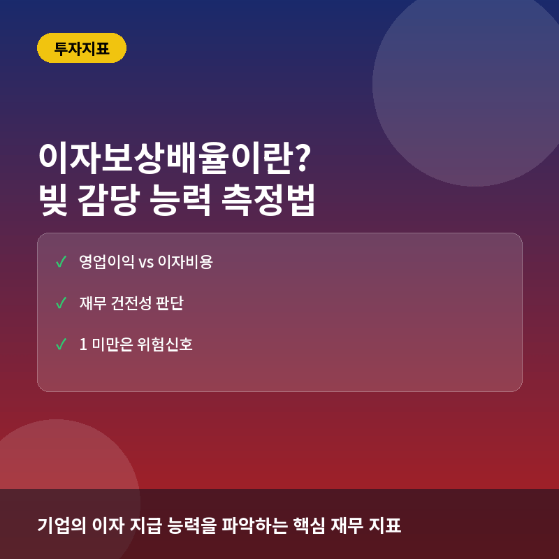 이자보상배율(Interest Coverage Ratio)이란? 기업의 빚 감당 능력을 보는 법