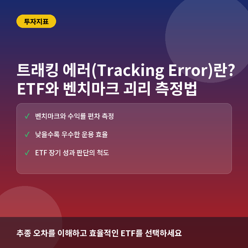 트래킹 에러(Tracking Error)란? ETF와 벤치마크 괴리의 실전 분석