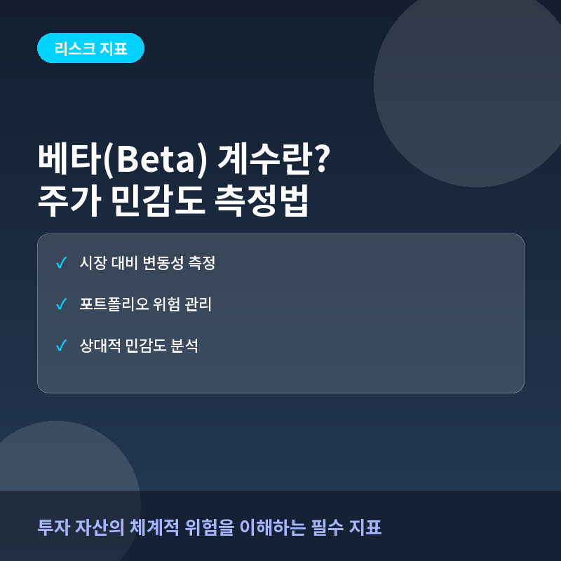 베타 계수 - 베타(Beta) 계수란? 시장 움직임에 따른 주가 민감도 측정법