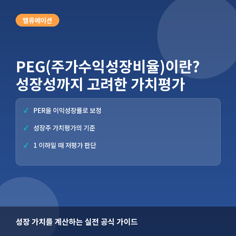 PEG(주가수익성장비율)이란? PER의 한계를 보완하는 성장성 평가법