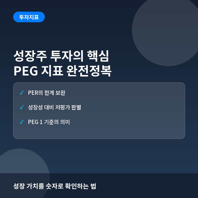 PEG(주가수익성장비율)이란? PER의 한계를 보완하는 성장성 평가법