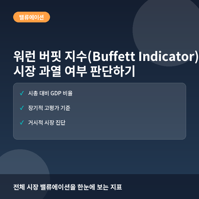 워런 버핏 지수란? 주식시장 고평가 여부를 판단하는 거시적 밸류에이션