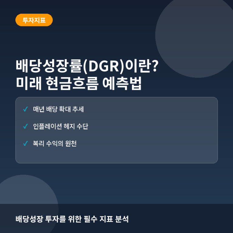 배당성장률(Dividend Growth Rate)이란? 미래 배당 흐름을 예측하는 핵심 지표