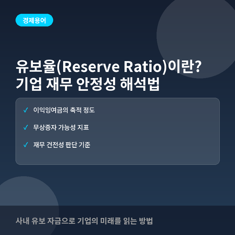 유보율(Reserve Ratio)이란? 기업의 사내 유보 자금과 재무 안정성 해석법