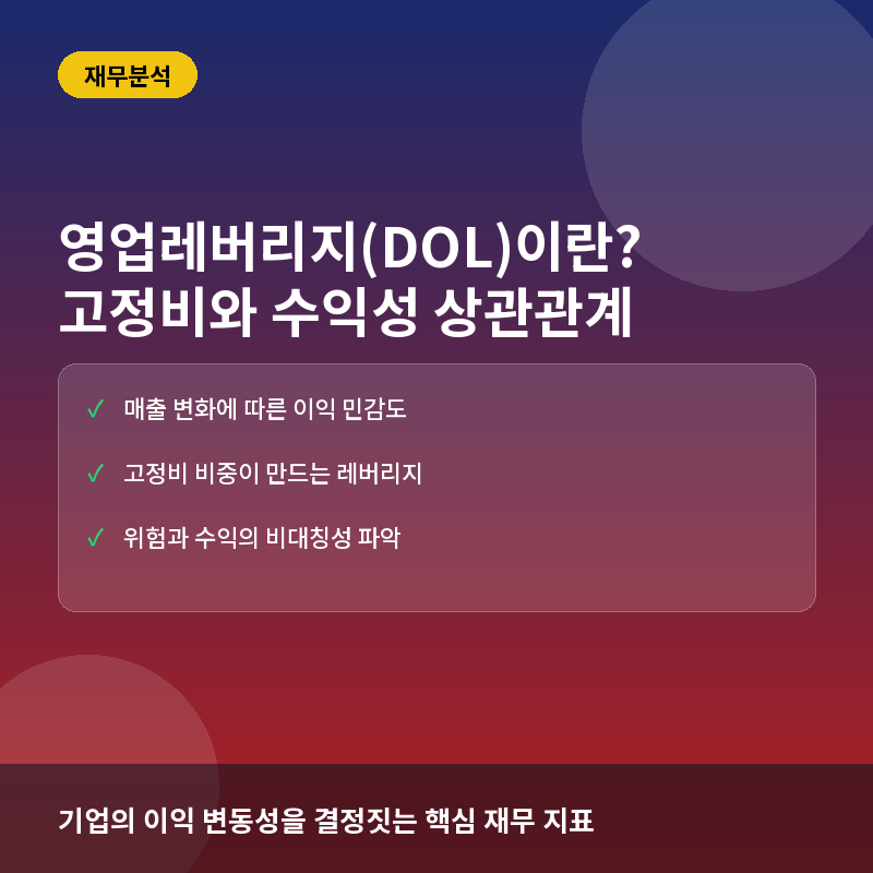 영업레버리지(DOL)란? 고정비가 수익성에 미치는 영향과 계산법