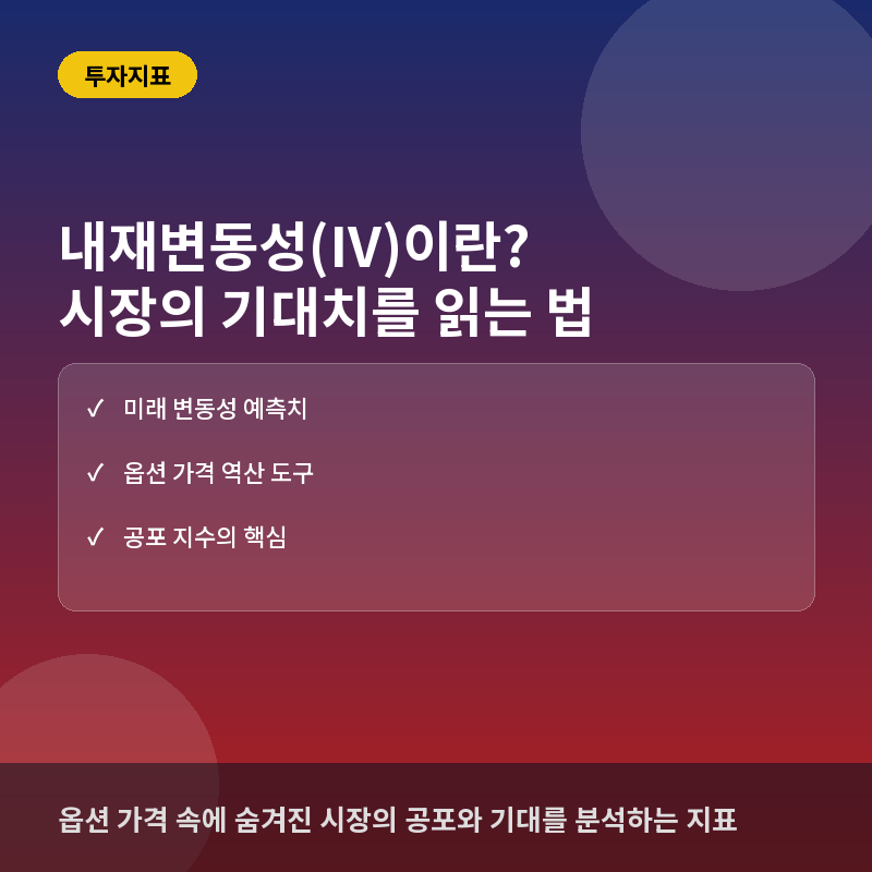 내재변동성(IV)이란? 옵션 가격에 반영된 시장의 공포와 기대
