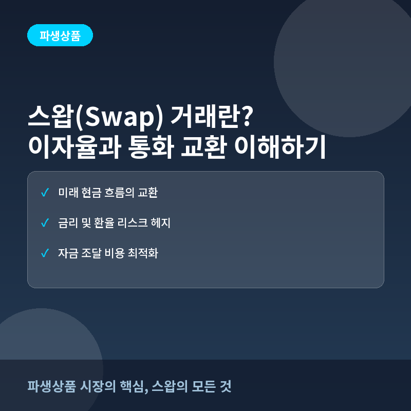 스왑거래 - 스왑(Swap) 거래란? 이자율과 통화 교환을 통한 리스크 관리법