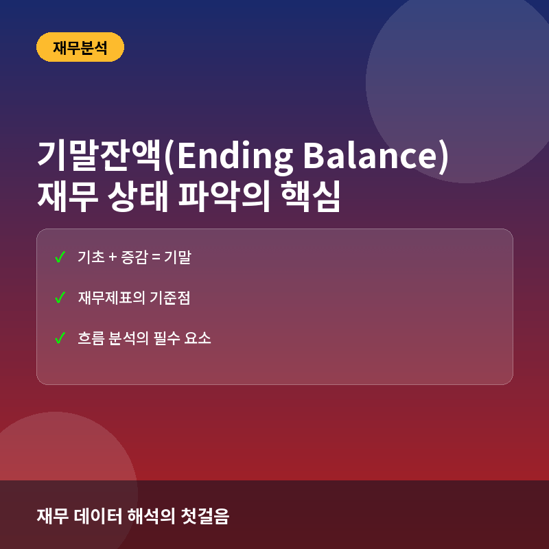 기말잔액(Ending Balance)이란? 재무제표 읽는 법과 투자 활용 가이드