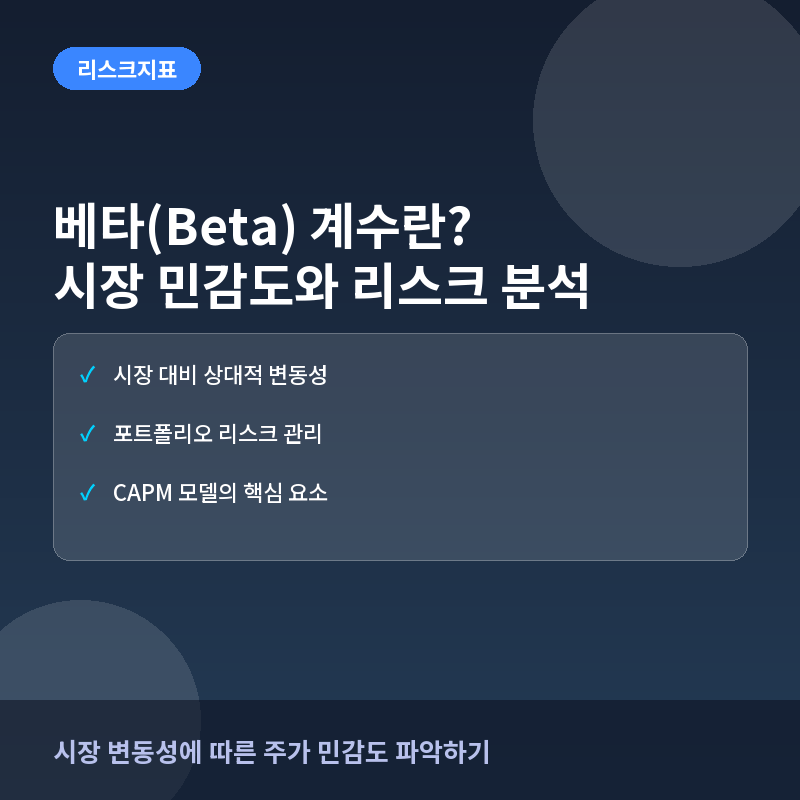 베타 계수 - 베타(Beta) 계수란? 시장 변동성에 대응하는 종목 위험도 측정법