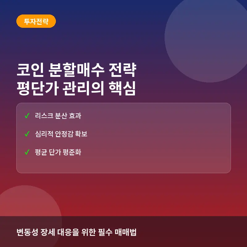 코인 분할매수 뜻과 전략, 평단가 낮추는 분할매매 활용법