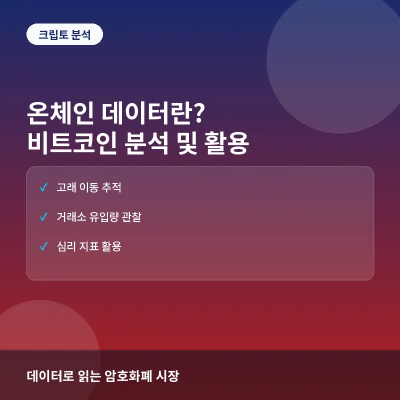 온체인 데이터란? 비트코인 분석 방법과 활용 전략