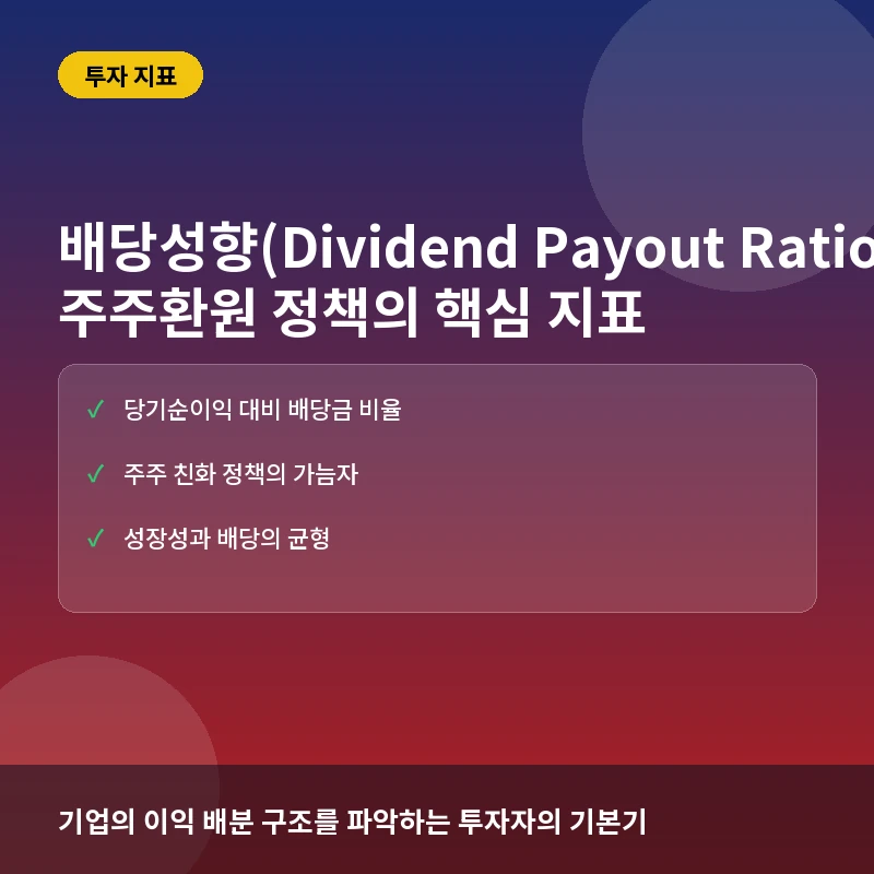 배당성향(Dividend Payout Ratio)이란? 기업의 주주환원 정책 평가와 투자 활용법