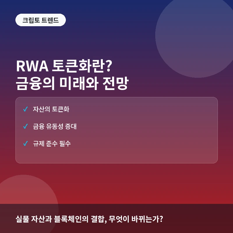 RWA(실물자산 토큰화)란? 블록체인 미래 트렌드와 투자자가 주목해야 할 변화