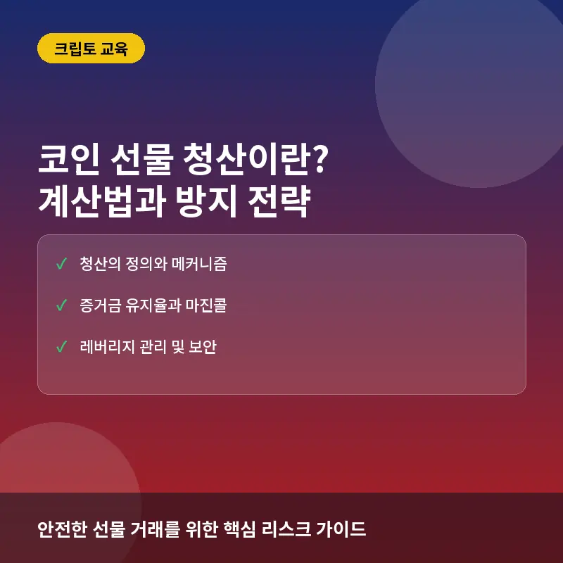코인 선물 청산이란? 의미와 계산법 및 마진콜 방지 전략