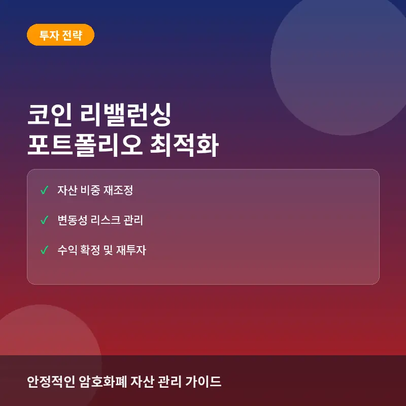 코인 리밸런싱(Rebalancing) 전략이란? 수익률 관리와 포트폴리오 최적화 방법