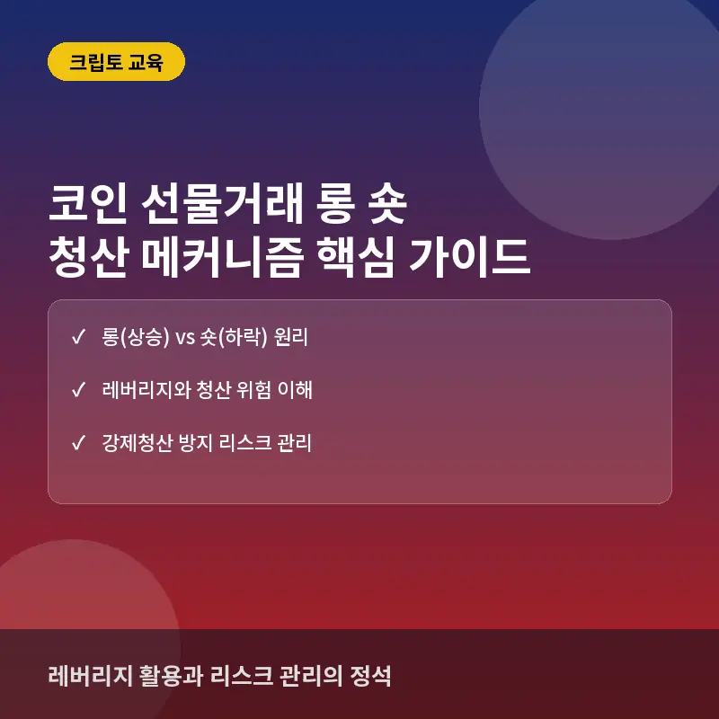 코인 선물거래 롱 숏 뜻과 청산 메커니즘: 레버리지 투자 전략 및 리스크 관리