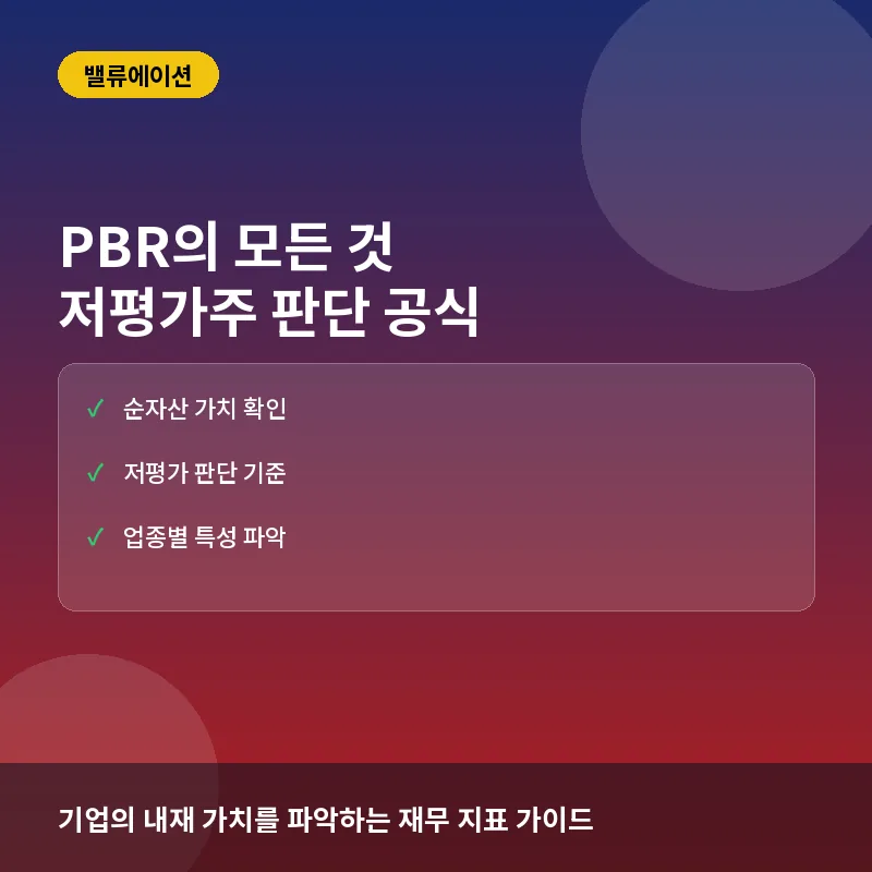 PBR(주가순자산비율)이란? 뜻과 해석법, 저평가주 찾는 법 완전정리