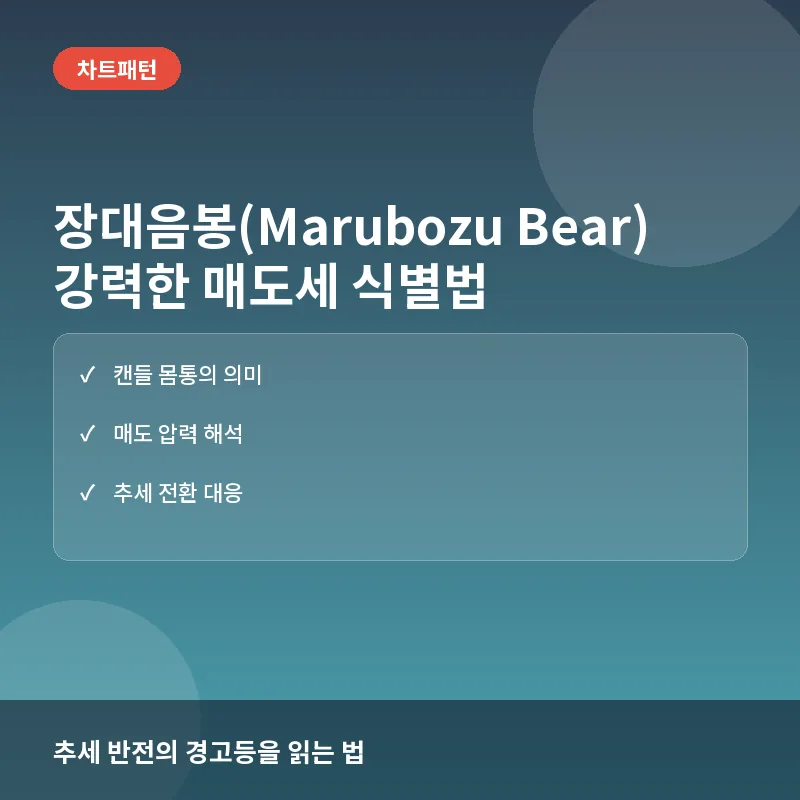 주식 장대음봉(Marubozu Bear)이란? 뜻과 강한 매도세 포착을 위한 차트 분석 총정리