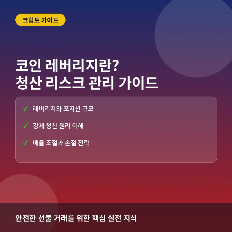 코인 레버리지(Leverage)란? 선물 거래 시 자산 배율의 의미와 청산 리스크 관리 가이드