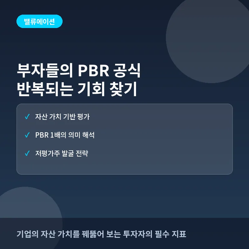 부자들의 PBR 공식: 반복되는 저평가 구간에서 기회 찾기