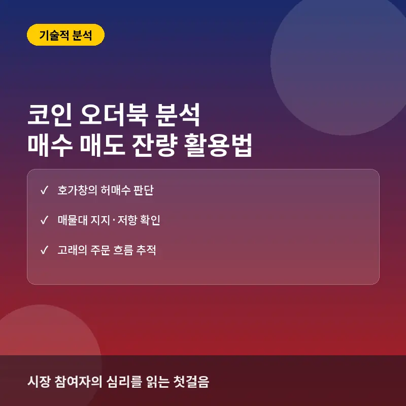 코인 오더북 분석법, 매수·매도 잔량으로 세력의 움직임 읽는 법