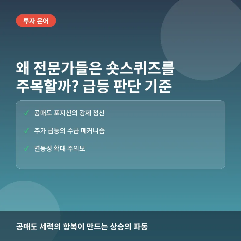 왜 전문가들은 숏스퀴즈를 주목할까? 급등 판단 기준