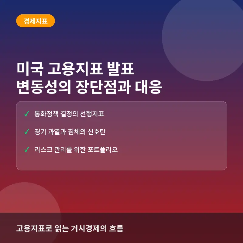 미국 고용지표 발표, 시장 변동성의 양면성과 투자 전략의 장단점