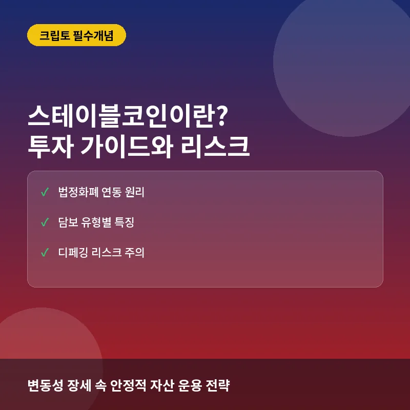 스테이블코인이란? 투자 가이드: 제도권 진입과 전략 분석