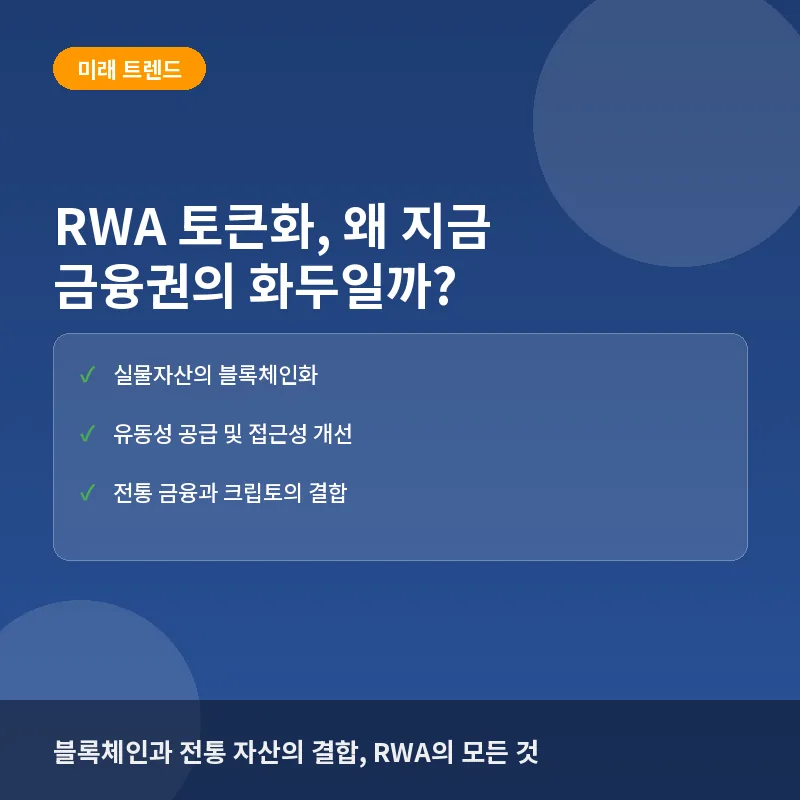 RWA(실물자산) 토큰화, 왜 지금 금융권의 화두일까? 블록체인과 전통 자산의 결합