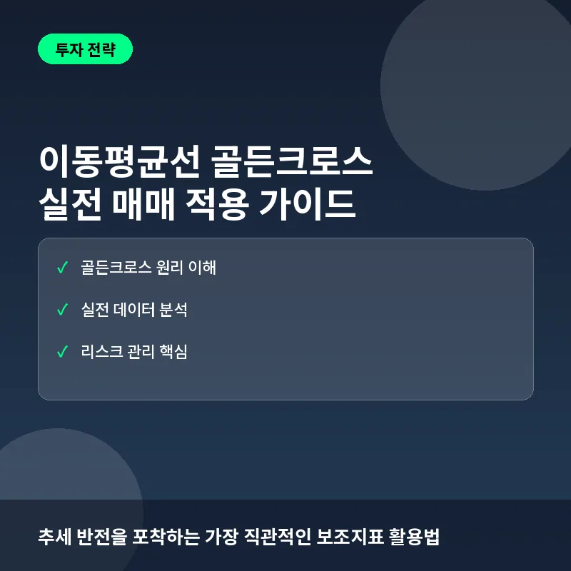 이동평균선 골든크로스 전략: 실전 매매에서 승률을 높이는 필승 타이밍