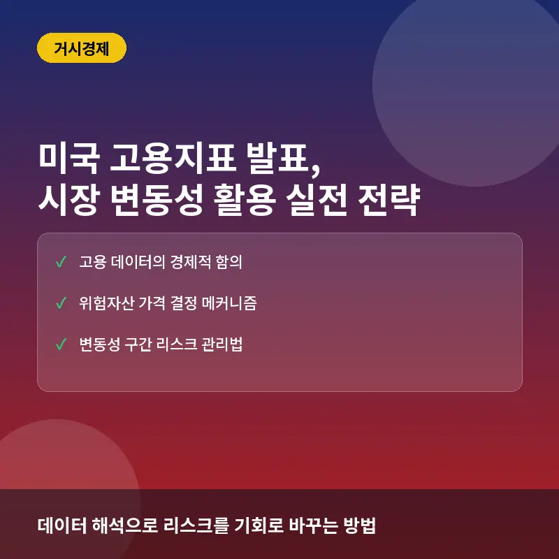 미국 고용지표 발표, 시장 변동성을 활용한 실전 대응 전략