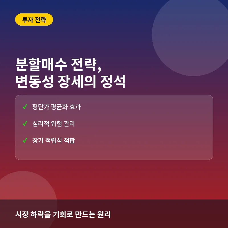 분할매수 전략 - 분할매수(적립식) 전략, 변동성 장세에서 수익 극대화하는 법