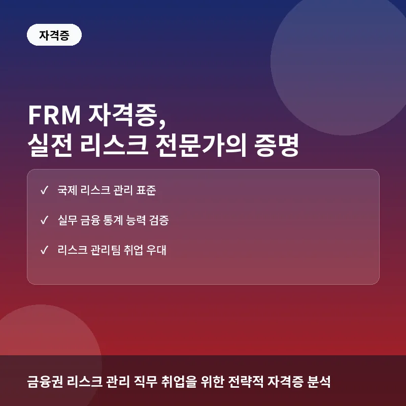 FRM 자격증, 리스크 관리 전문가를 위한 필수 관문인가? 난이도와 취업 전략