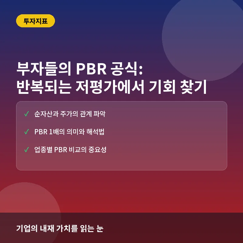 부자들의 PBR 공식: 반복되는 저평가 구간에서 기회 찾기