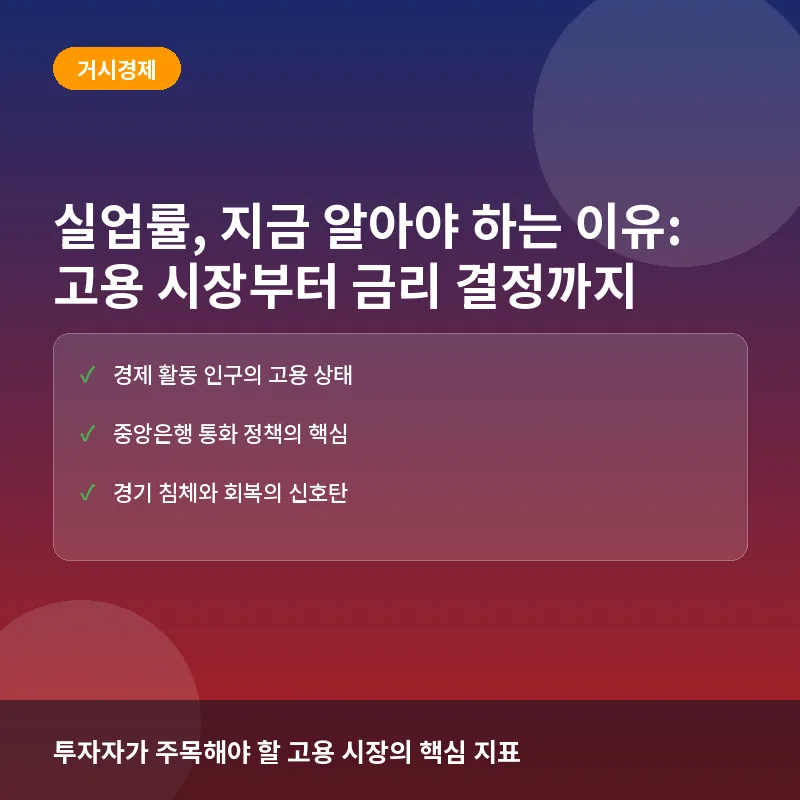 실업률, 지금 알아야 하는 이유: 고용 시장부터 금리 결정까지