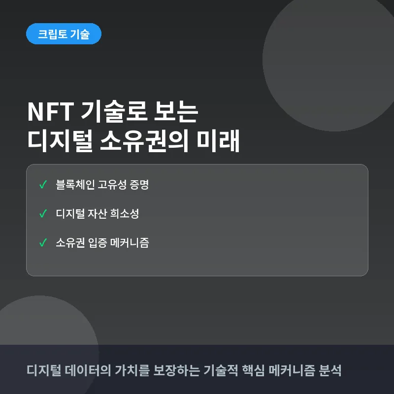 NFT 기술이 디지털 소유권을 바꾸는 방식: 블록체인 고유성 입증 원리