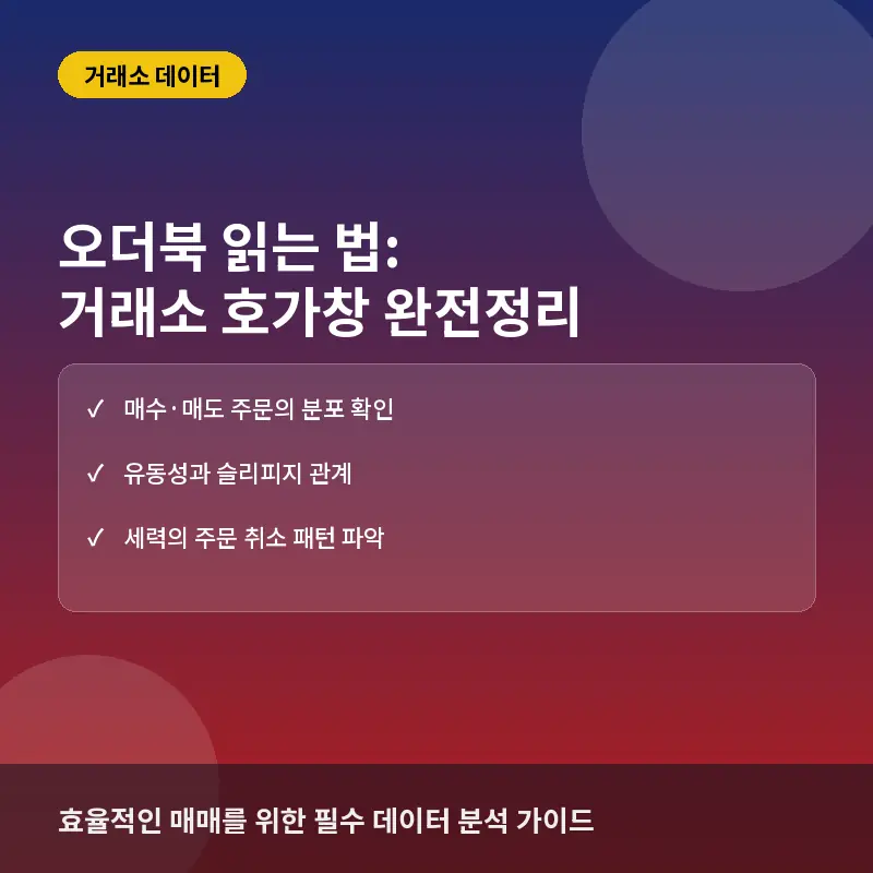 오더북(Order Book) 읽는 법: 코인 거래소 호가창의 구조와 유동성 해석